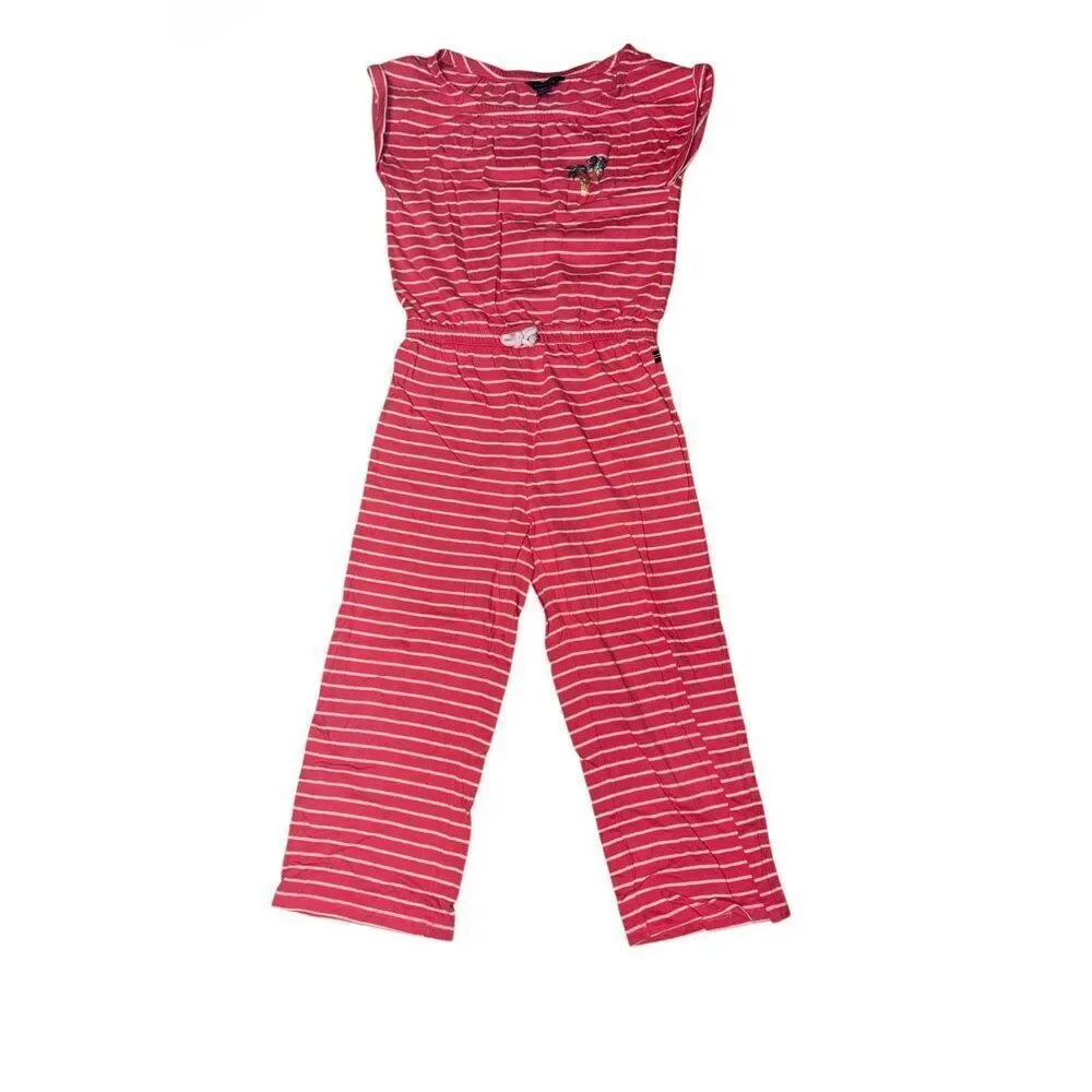 Nautica Striped Glitter-Embellished Cropped Jumpsuit